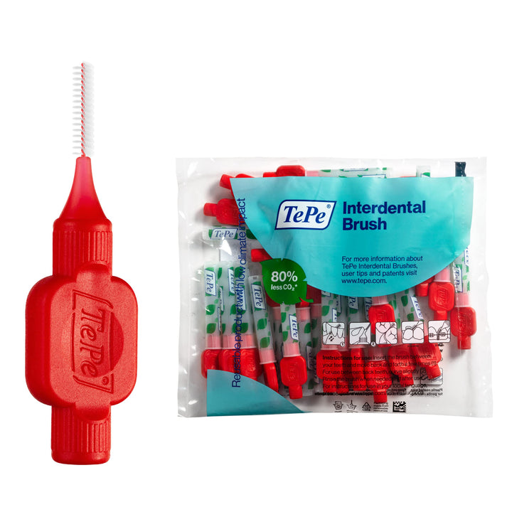 TEPE Interdentalbürsten Original ROT 0,5 mm, 25 Stück Rot/Ausflug, Einfarbig (Getaway Solids) 25 stü