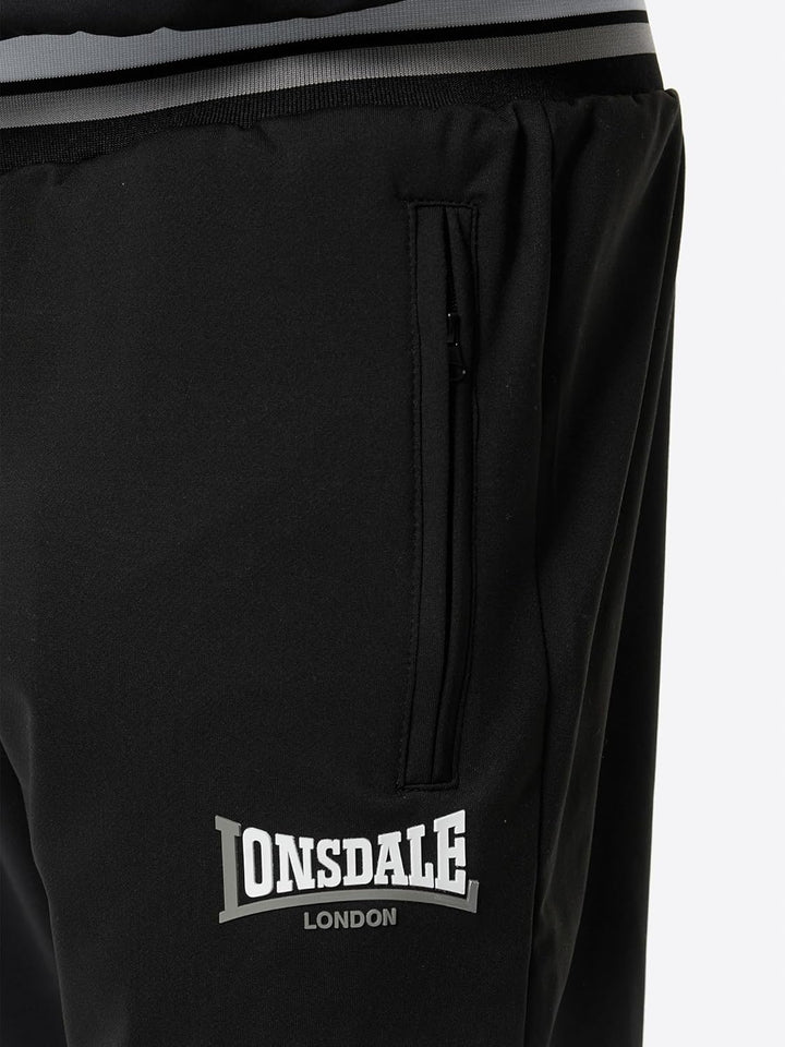 Lonsdale Herren Poolewe Tracksuit S Black/White/Grey, S Black/White/Grey