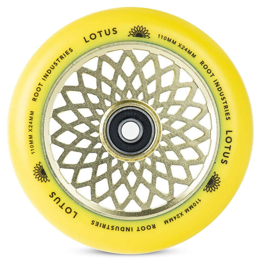 Root Unisex – Erwachsene Lotus Stunt Scooter-Räder, Radiant Yellow, 110mm