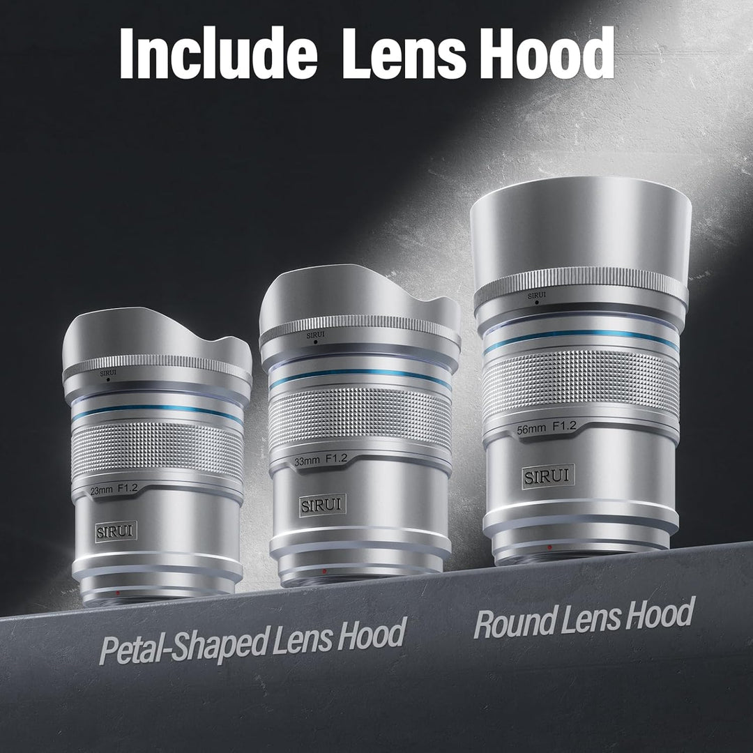 SIRUI Sniper F1.2 Autofokus-Objektiv-Set, 23 mm, 33 mm, 56 mm, Weitwinkel-APS-C Kamera-Objektiv (AS-
