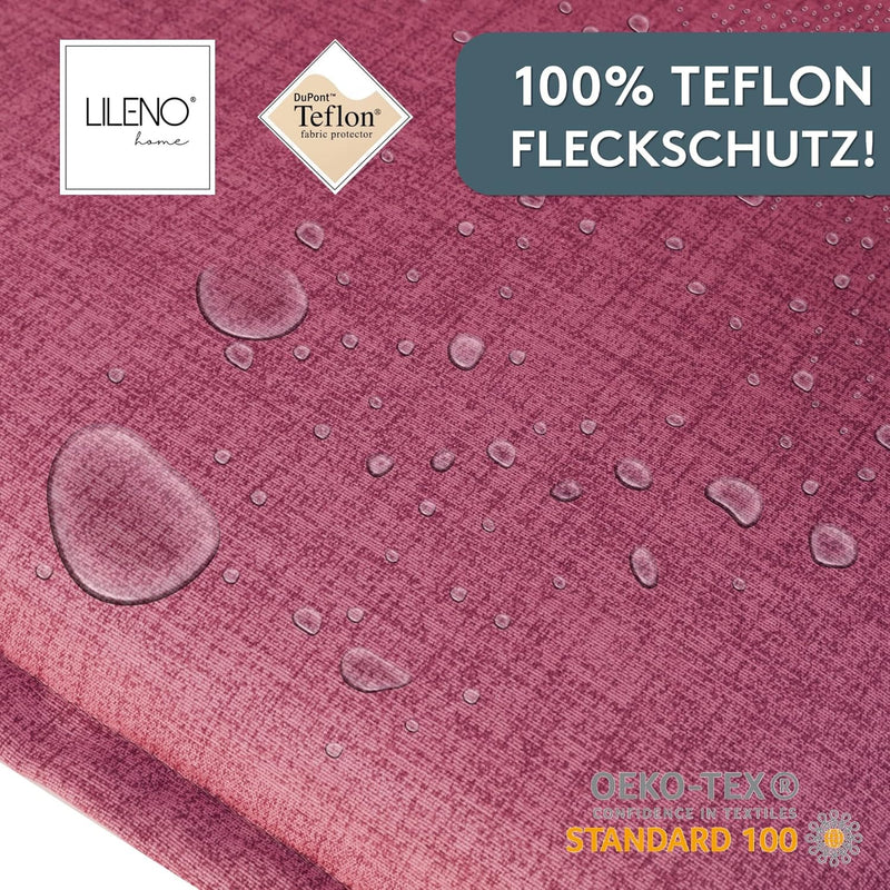 LILENO HOME Gartenstuhl Auflagen als [1er Set - Hochlehner] in Pink - bequeme Liegen als Sitzauflage