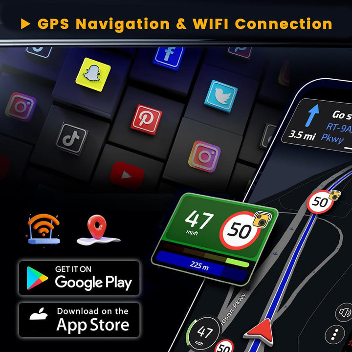 Hikity 1 din Android 15 [2+64G] Autoradio mit Knöpfe Wireless CarPlay Android Auto Mirror Link, 6.9"