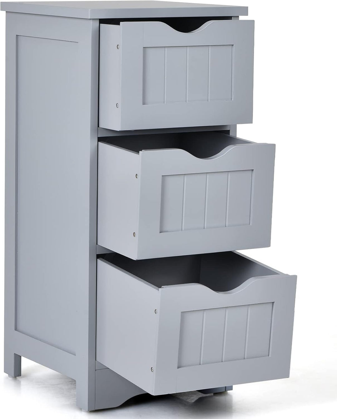 Giantex Badezimmerschrank mit Erde, selbsttragender Spaltenschrank, mit 4/3 Schubladen, Aufbewahrung