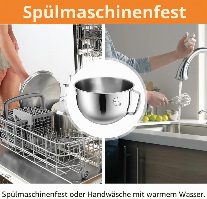 KN256WW Flachschlägelaufsatz aus Edelstahl für Kitchen Aid Bowl Lift Standmixer