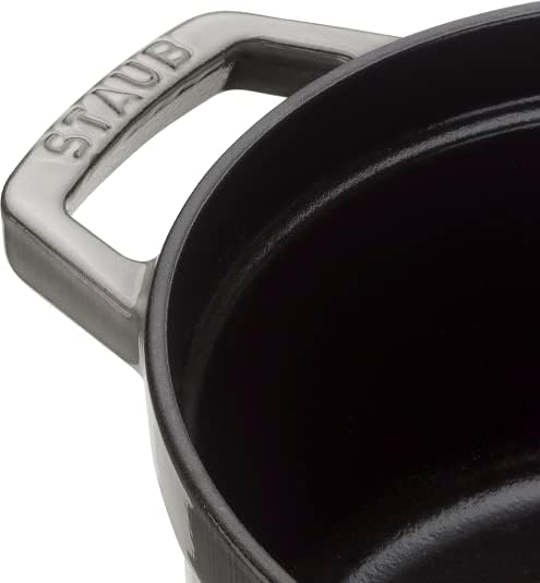STAUB Gusseisen Bräter/Cocotte, Rund 28 cm, 6,7 L, Aromaregen Funktion, Für alle Herdarten geeignet,