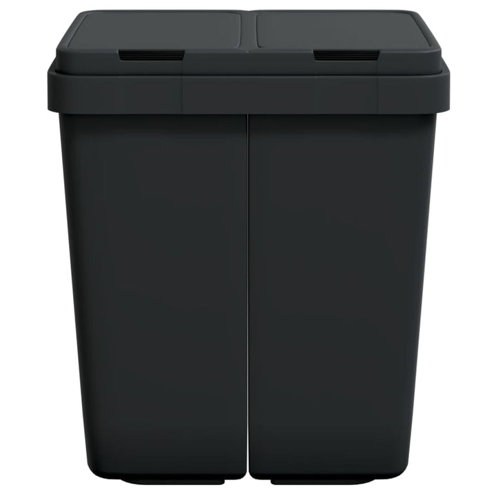 vidaXL Duo Mülleimer Anthrazit 2x25 L, Anthrazit