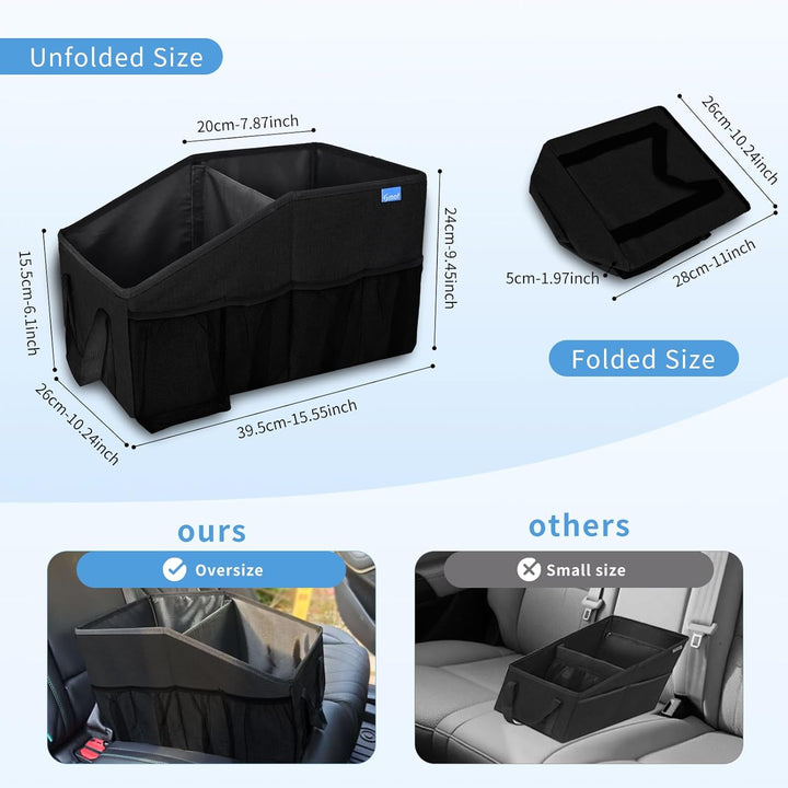 Auto Organizer für Vorne und Rücksitz, Beifahrersitz, Auto Organizer Kinder mit Mehrere Taschen Getr