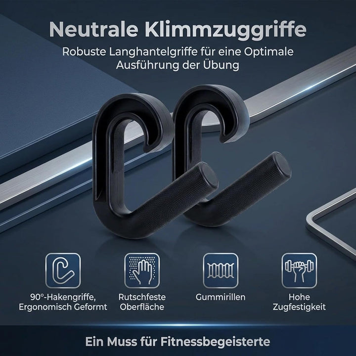 2 Pcs Double D Fitness Griffe 90 Grad Haken Klimmzug Griffe Kabelzug Rudergriff Pull up Grips für Ru