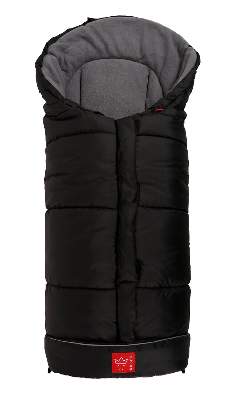 Kaiser Iglu Thermo Fleece Fusssack, schwarz hellgrau, schwarz hellgrau