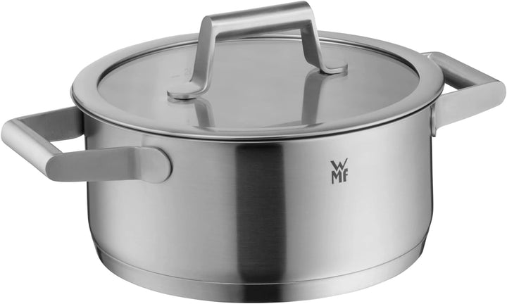 WMF Comfort Line Kochtopf klein 20cm, Glasdeckel, Bratentopf Induktion 2,5l, Cromargan Edelstahl mat