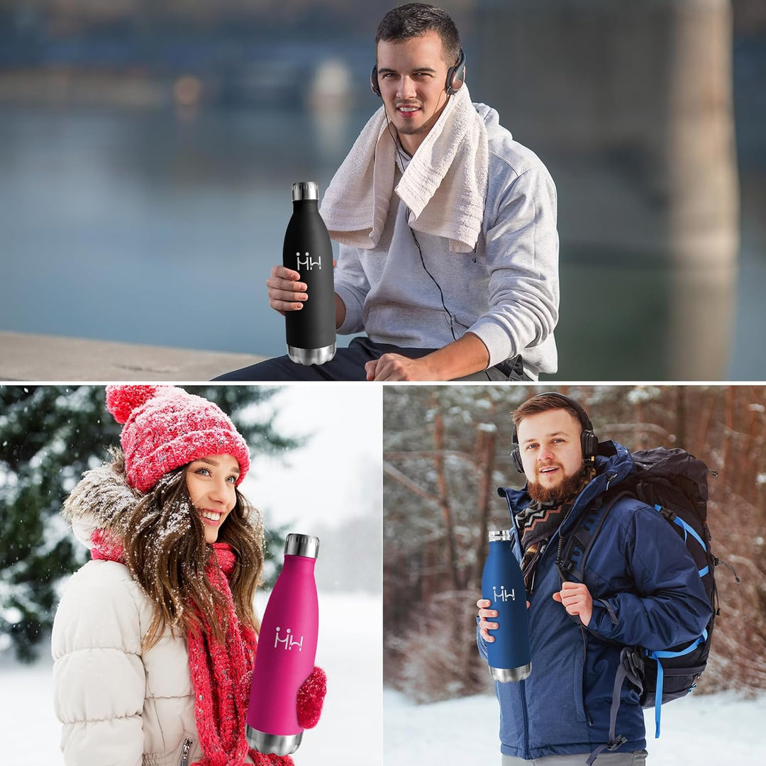 HoneyHolly Trinkflasche Edelstahl - 750ml - Thermosflasche, BPA-Frei, Trinkflaschen Sport - Auslaufs