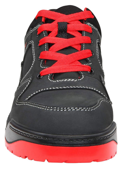 ELTEN Sicherheitsschuhe MAVERICK black-red Low ESD S3, Herren, Leder, Stahlkappe, leicht, sportlich,