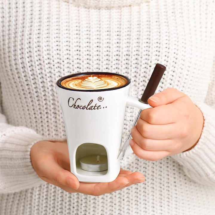 Generisch Schokofondue Tasse,Becher Zum Schmelzen Von Schokolade,Süsse Fondue Tasse, Käse Schmelztop