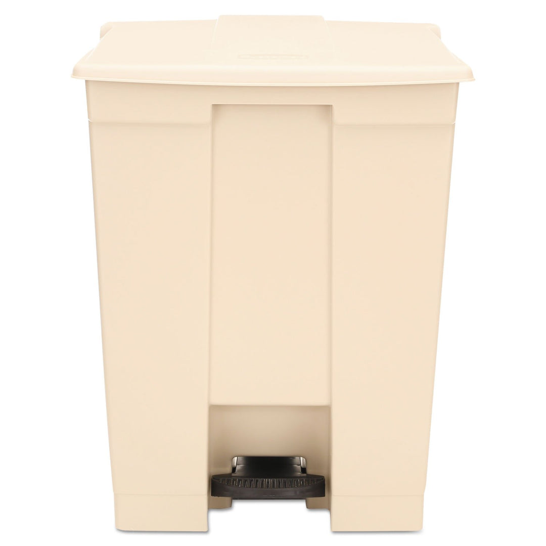 Rubbermaid Commercial Products 18gal HDPE Step On Trash Can - Beige, beige