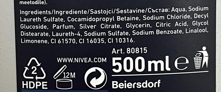 Nivea Men Silver Protect Shower Gel 500 ml - by Nivea