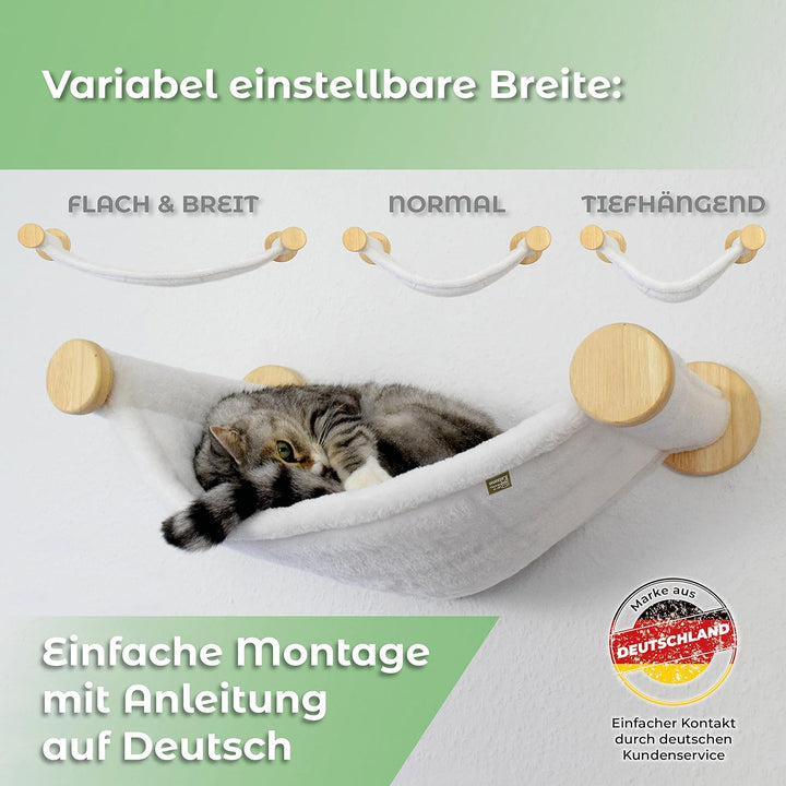 Katzenhängematte zur Wandmontage, ECO Katzenbett Katzen Hängematte für die Wand, zur Erweiterung Ein