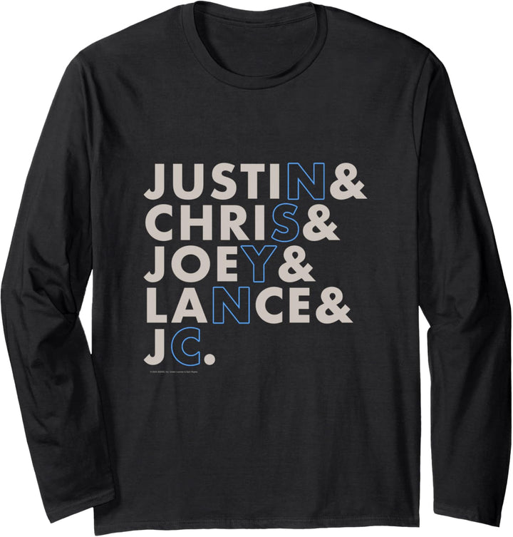NSYNC Offizieller Namenstapel Langarmshirt