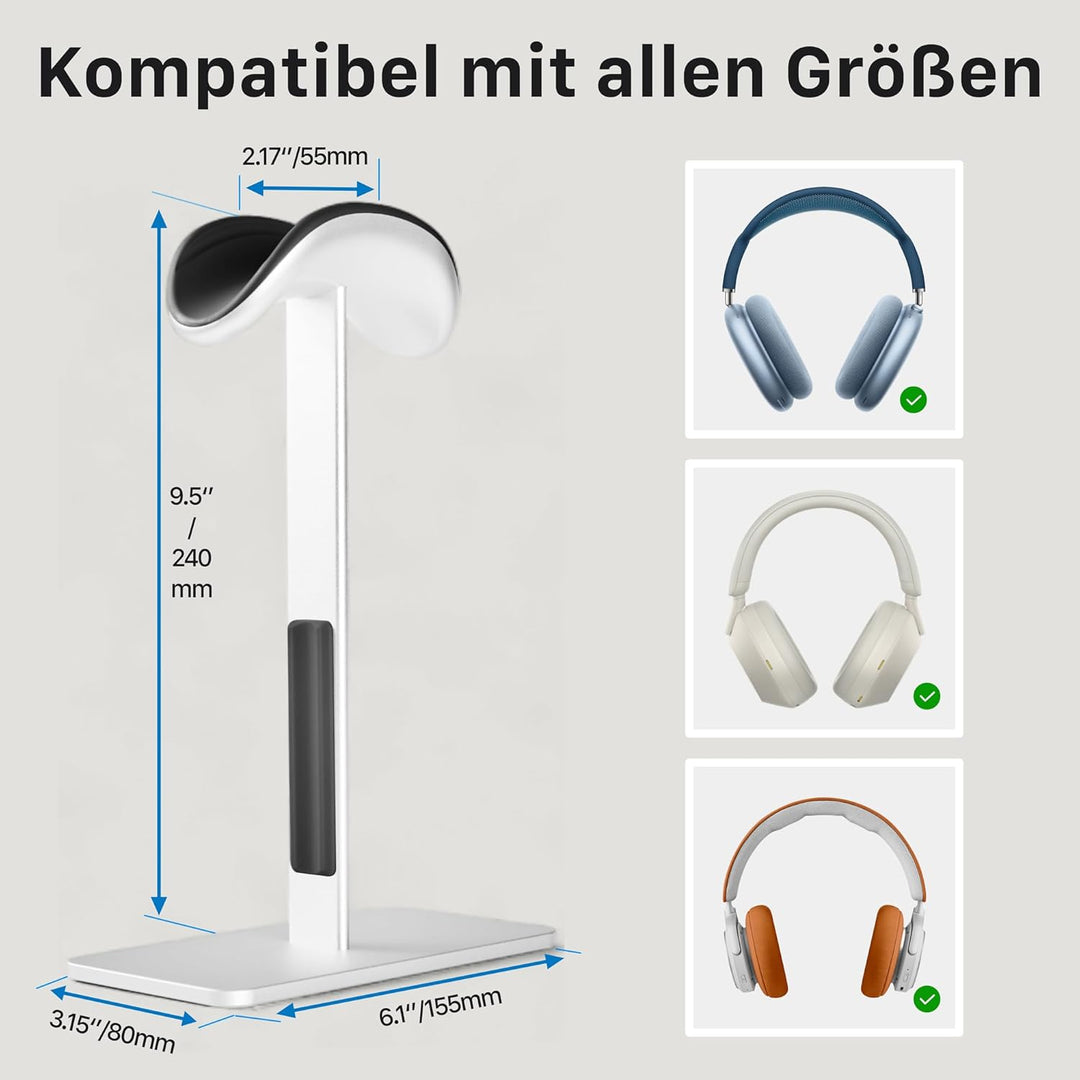 AirPods Max Ständer mit Schlafmodus, Aluminium Kopfhörerhalterung für Schreibtisch, rutschfest & kra