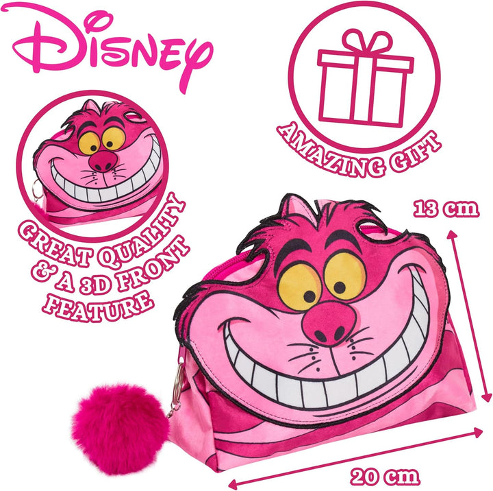 Grinsekatzen-Make-up-Tasche für Damen, Disney Kosmetiktasche, Kosmetiktasche, Federmäppchen, rose, E