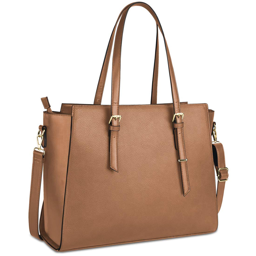 NEWHEY Handtasche Damen Shopper Damen Grosse Schwarz Gross Laptop Tasche 15.6 Zoll Elegant Leder Umh