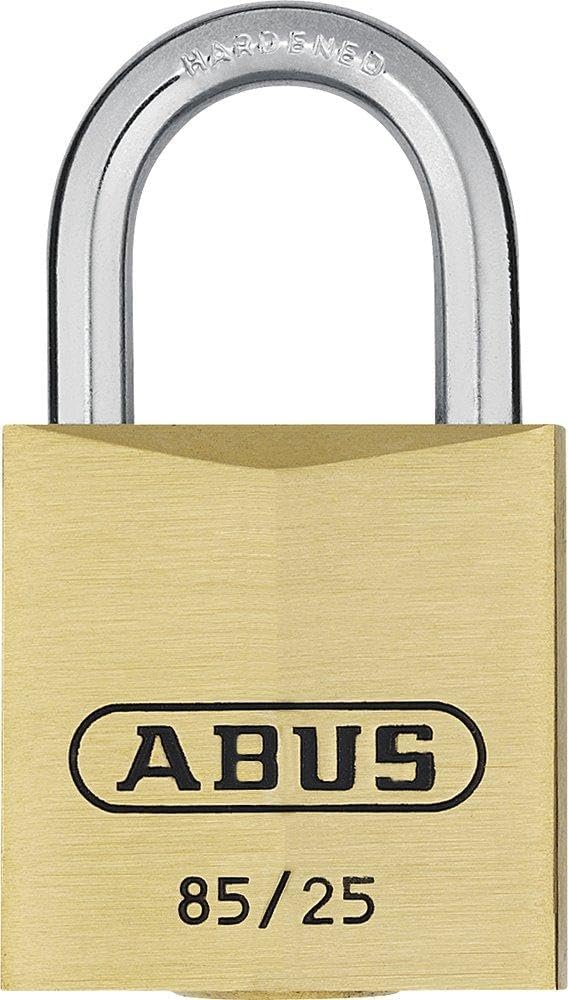 ABUS Vorhängeschloss Messing 85/25 gl.-0304 - gleichschliessend - für Kellertüren, Schuppen u. v. m.