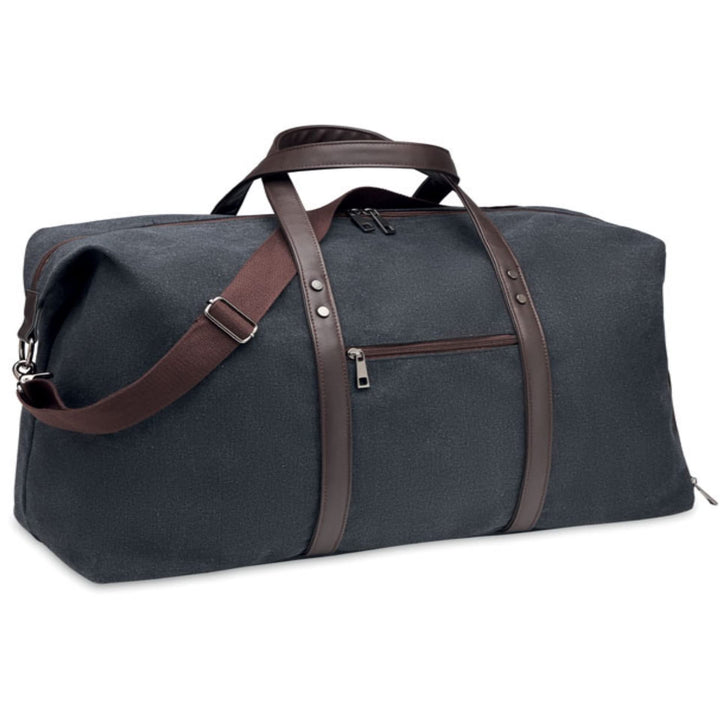 Weekender Tasche Schwerer Denim Canvas - Details aus recyceltem PU - Schuhtasche - Innenfutter recyc