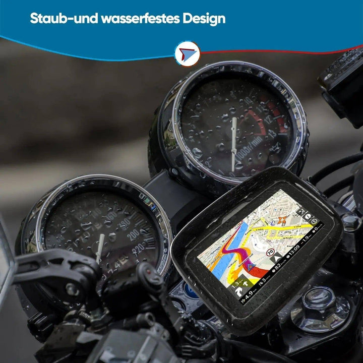 Elebest Rider W5 – 5 Zoll Motorrad-Navi | Wasserdicht (IPX7), Stabile Lenkerhalterung, Radarwarnung,