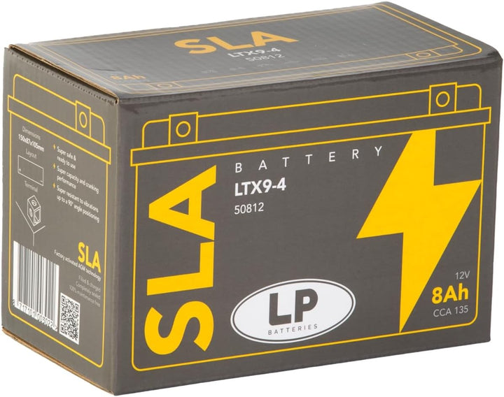 Landport Gel Roller- u. Motorradbatterie GTX9-4 (YTX9-BS Gel) DIN 50812