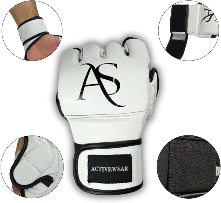 Pro Strike MMA Handschuhe – 100% Echtleder | AS Activewear | Ideal für MMA, Sparring &amp; Sandsacktrain