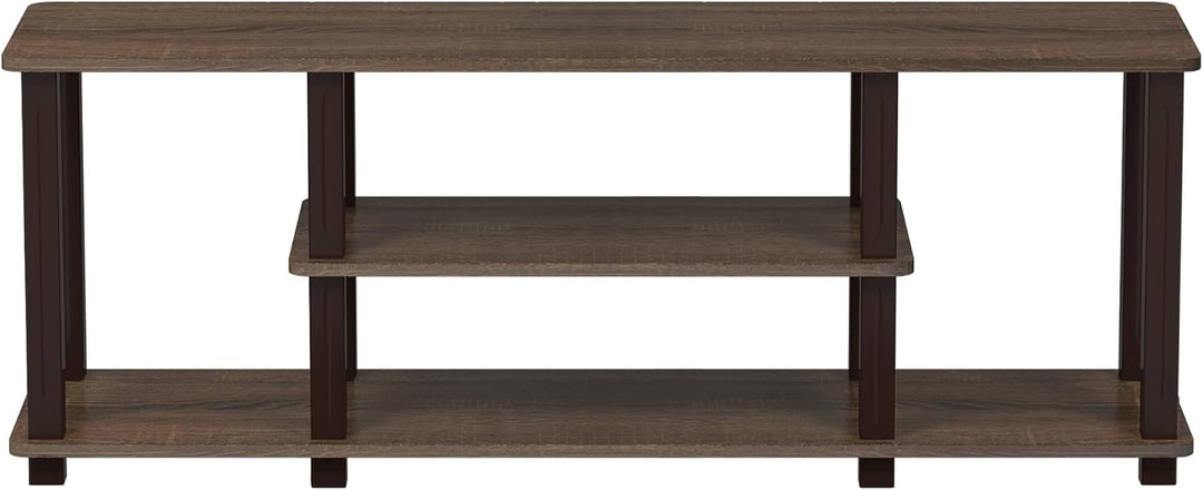 Furinno Entertainment/TV-Regal mit unterschiedlichen Ablageflächen, Walnuss/Braun, 29.72 x 111.25 x