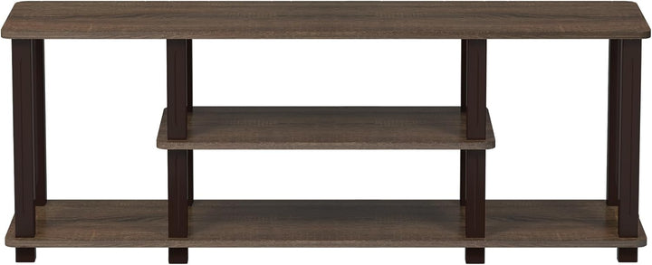 Furinno Entertainment/TV-Regal mit unterschiedlichen Ablageflächen, Walnuss/Braun, 29.72 x 111.25 x