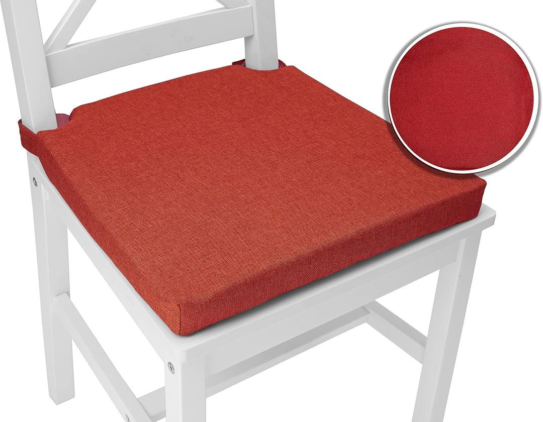 sunnypillow 4er Set Stuhlkissen mit Klettverschluss Polsterauflage Auflage für Stühle - Indoor/Outdo