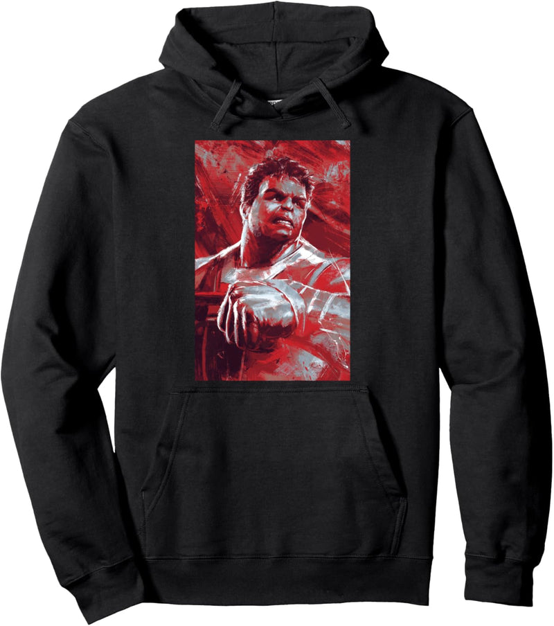 Marvel Avengers Hulk Red Painted Portrait Pullover Hoodie