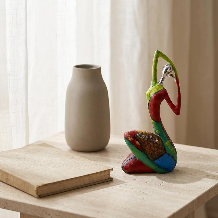 Abstrakte Kunst Frau Skulptur Figuren - Bunte Yoga-Charakter Statue für Moderne Heimdekoration - Han