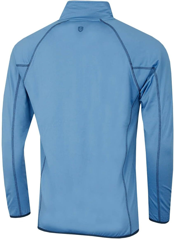 Insel Grün Herren Zip Neck Thermal Wicking Golf Sweater S Purist Blau, S Purist Blau