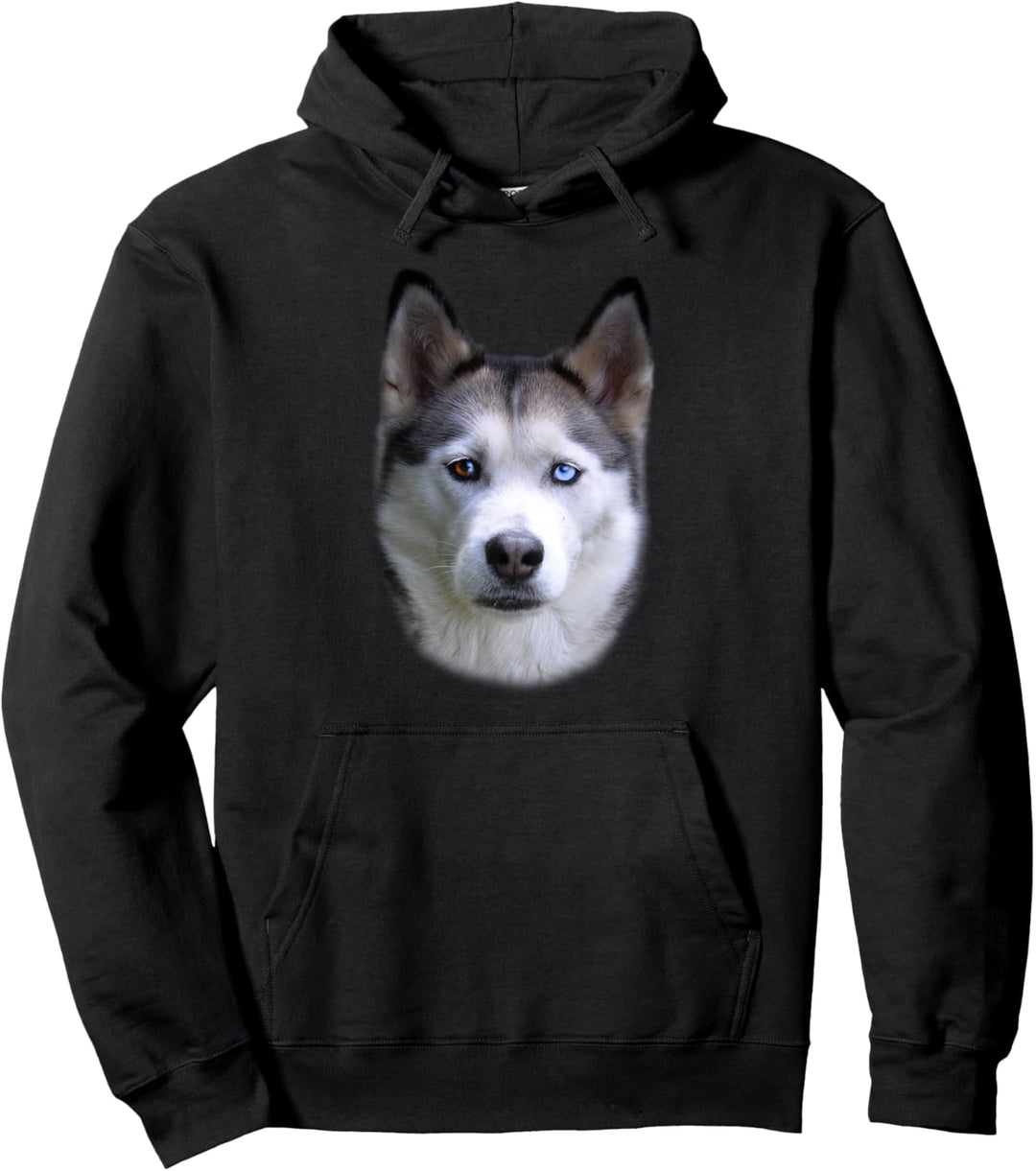 Sibirischer Husky Gesicht Pullover Hoodie