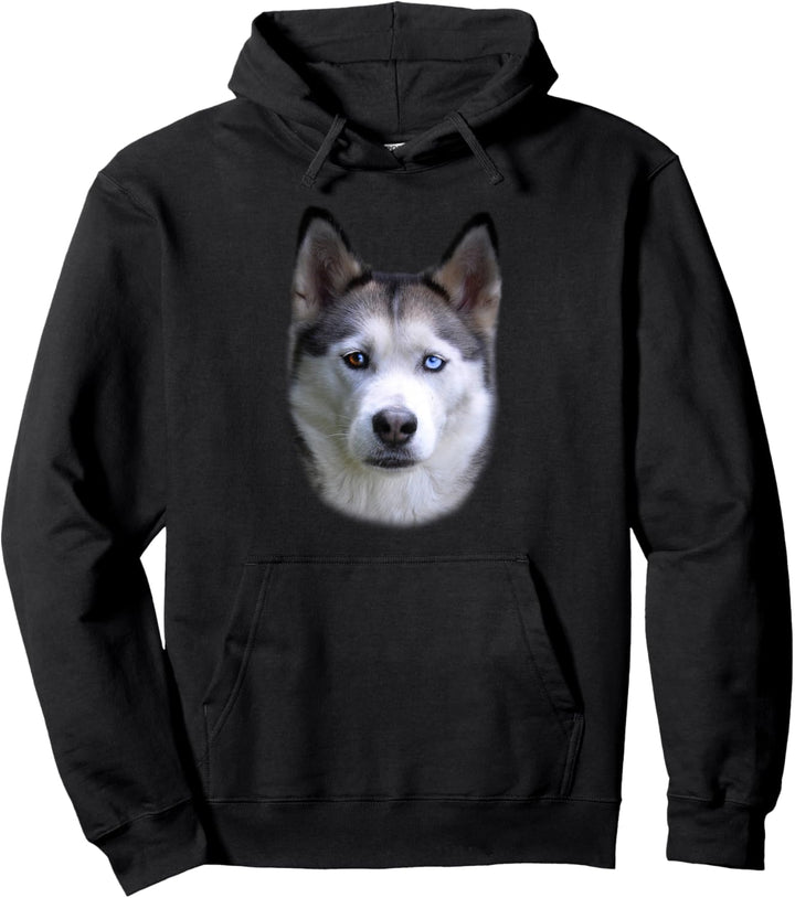Sibirischer Husky Gesicht Pullover Hoodie