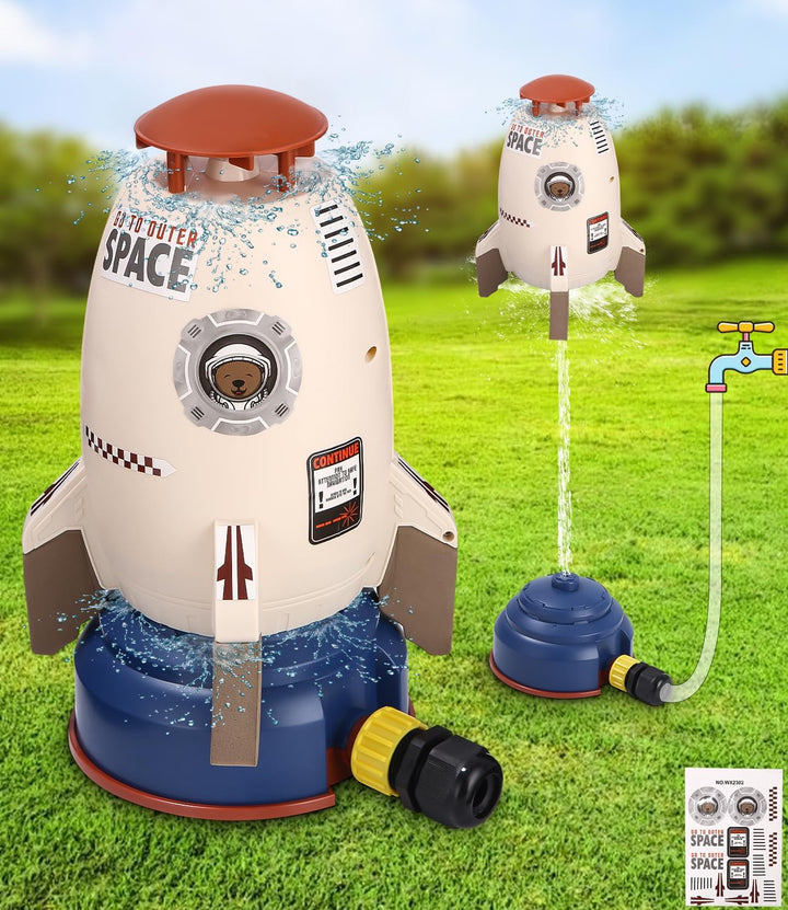 Rocket Kinder Wasserregner,Wasserspielzeug Garten,Rasensprenger Kinder,Wassersprühspielspielzeug Lan