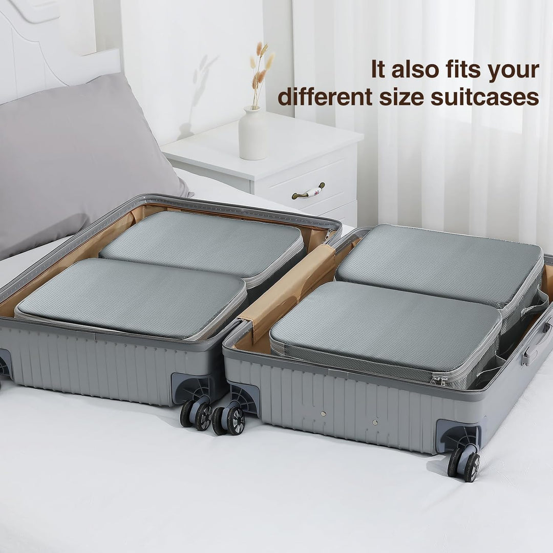 DIMJ Selbstkomprimierender Organizer - Bettwäsche Aufbewahrung, Packing Cubes Compression, Aufbewahr