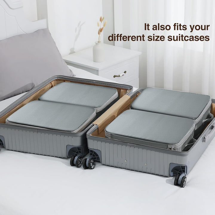DIMJ Selbstkomprimierender Organizer - Bettwäsche Aufbewahrung, Packing Cubes Compression, Aufbewahr