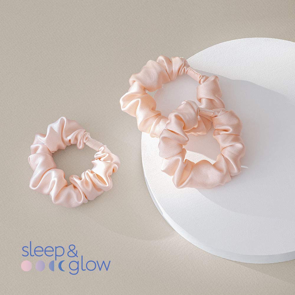 Sleep&Glow Grosse Seiden-Haargummis - Gesundes und Glänzendes Haar - 19 mm Grade 6A Maulbeerseide de