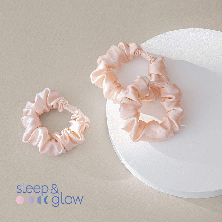 Sleep&Glow Grosse Seiden-Haargummis - Gesundes und Glänzendes Haar - 19 mm Grade 6A Maulbeerseide de