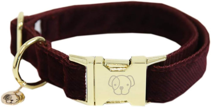 Kentucky Dogwear Corduroy Hundehalsband, Grösse:L, Farbe:Bordeaux L bordeaux, L bordeaux