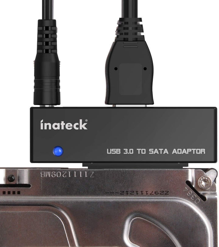 Inateck USB 3.0 zu SATA Konverter Adapter für 2.5/3.5 Zoll Laufwerke HDD SSD mit 12V 2A Netzteil.