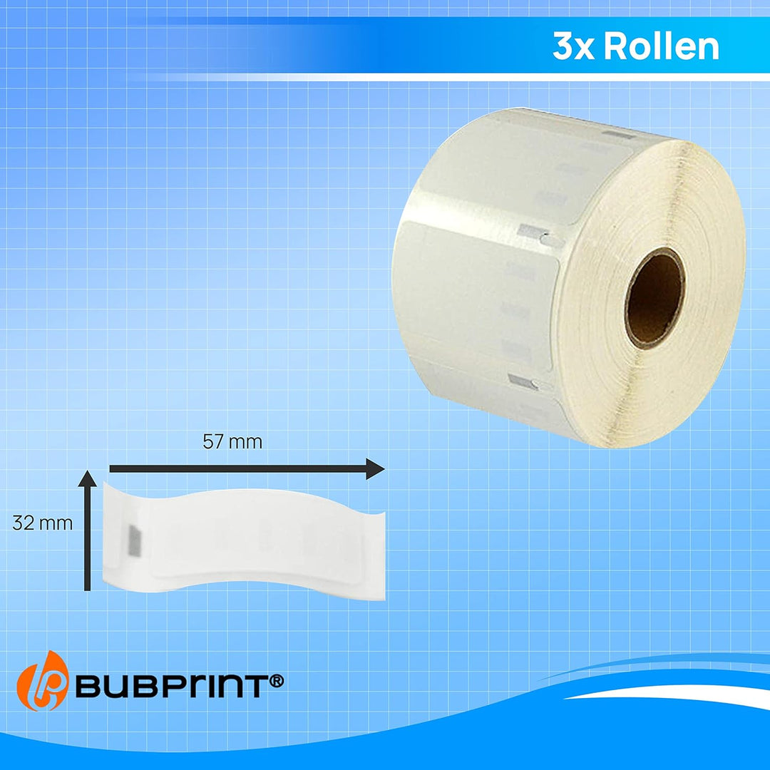 3 Etiketten kompatibel als Ersatz für Dymo 11354 S0722540 für Labelwriter 310 320 330 400 450 Duo Tw
