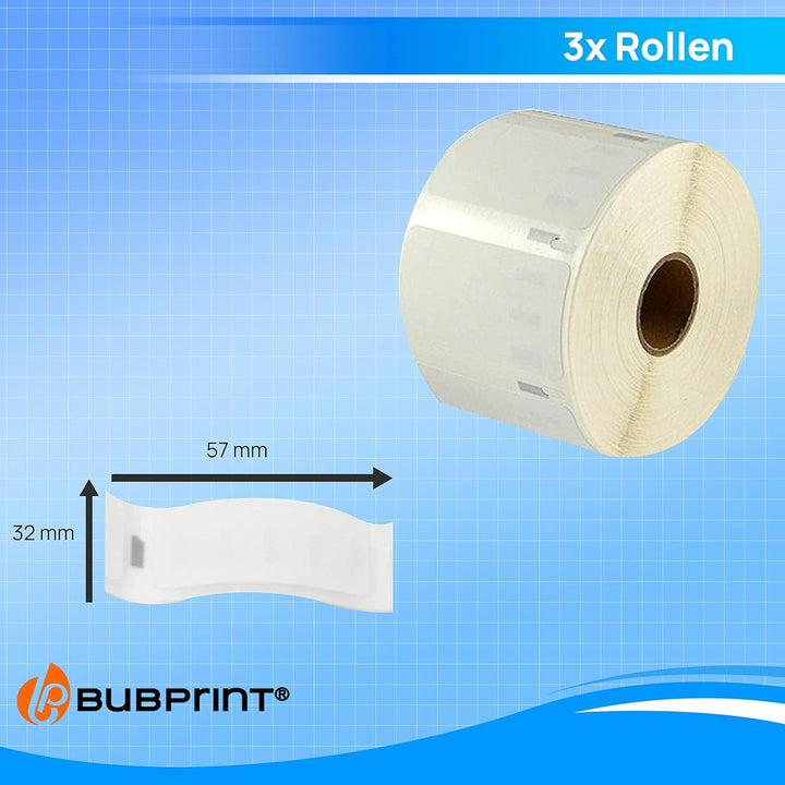 3 Etiketten kompatibel als Ersatz für Dymo 11354 S0722540 für Labelwriter 310 320 330 400 450 Duo Tw