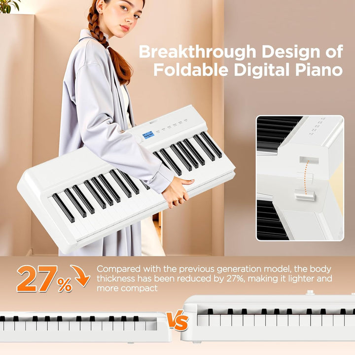 TERENCE 30W Pianoforte digitale Il pianoforte elettronico pieghevole più sottile e leggero Tastiera