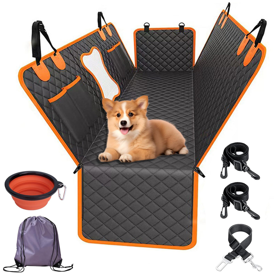 Hundedecke Auto Rückbank,Autoschondecke Hund Rücksitz,Rücksitz mit Seitenschutz und Sichtfenster,Hun