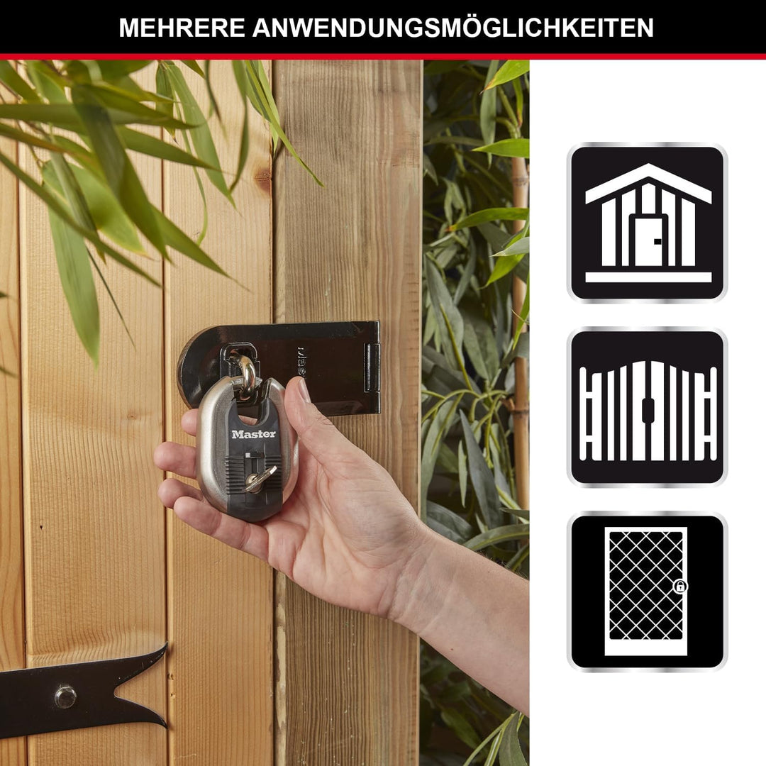 MASTER LOCK Disc-Vorhängeschloss [Schlüssel] [Edelstahl] [Aussenbereich] M187EURD - Ideal für Lagerr