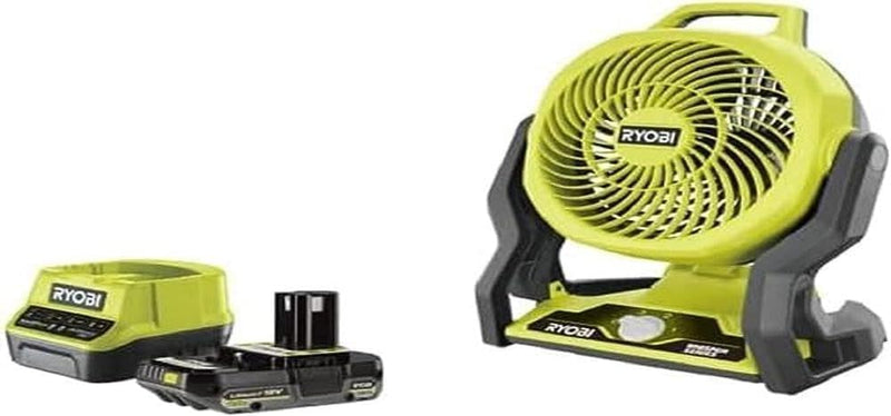 RYOBI 18 V ONE+ Akku-Ventilator RF18-1C20GZL (Kompakter und tragbarer Ventilator für den Innen- und